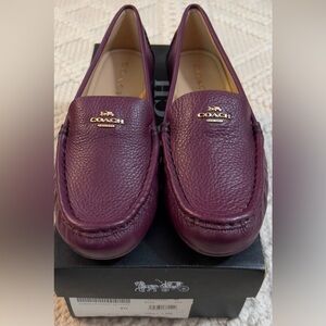 New w Box - Coach Marley Driver Loafers in Deep Berry size 8B